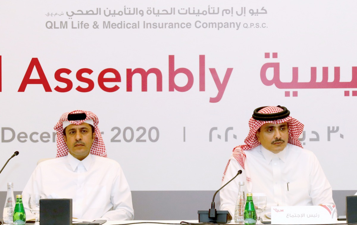 Sheikh Saoud bin Khalid bin Hamad Al Thani (right), Chairman of QLM, during the meeting.