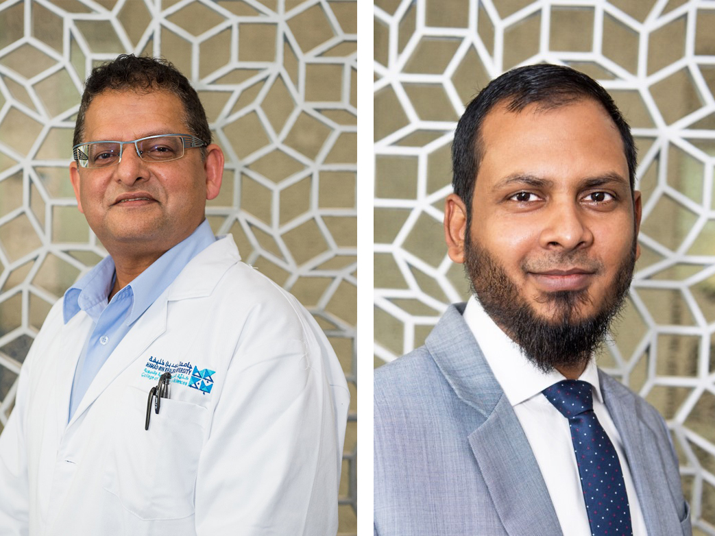 Dr. Dindial Ramotar (left) and Dr. Kabir Biswas