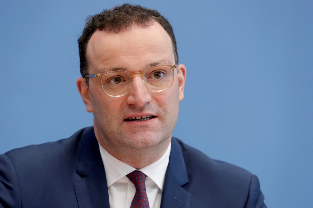 German Health Minister Jens Spahn addresses the media during a news conference on the COVID-19 situation and the country's vaccination campaign, in Berlin, Germany December 30, 2020. Michael Sohn/Pool via Reuters