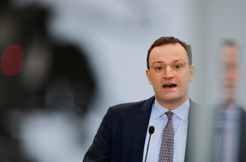 German Health Minister Jens Spahn attends a news conference on the started coronavirus disease (COVID-19) vaccination campaign, in Berlin, Germany, January 6, 2021. REUTERS/Hannibal Hanschke
