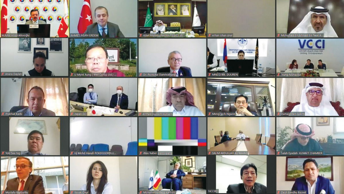 Participants during the 1st Virtual Conference of the Chamber of Commerce & Industry of the Asian Cooperation Dialogue Member Countries (ACD) held yesterday.
