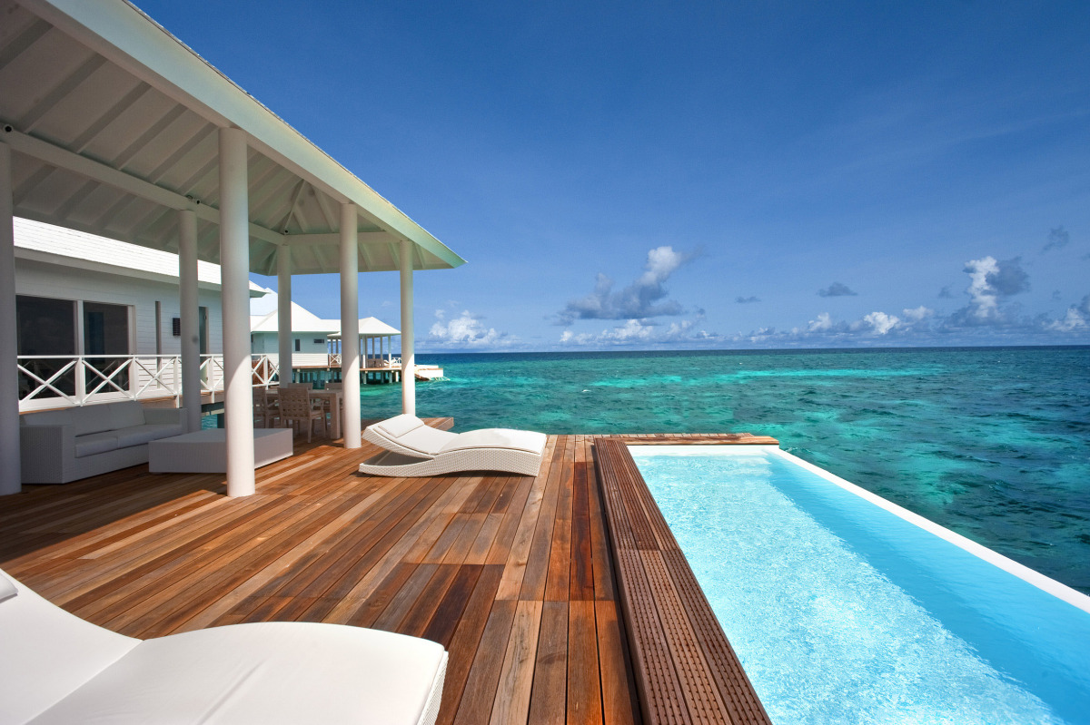 A view of a tourist site in Maldives.