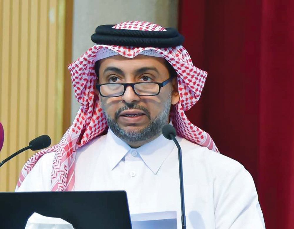 QU President Dr. Hassan bin Rashid Al Derham addressing the seminar. 