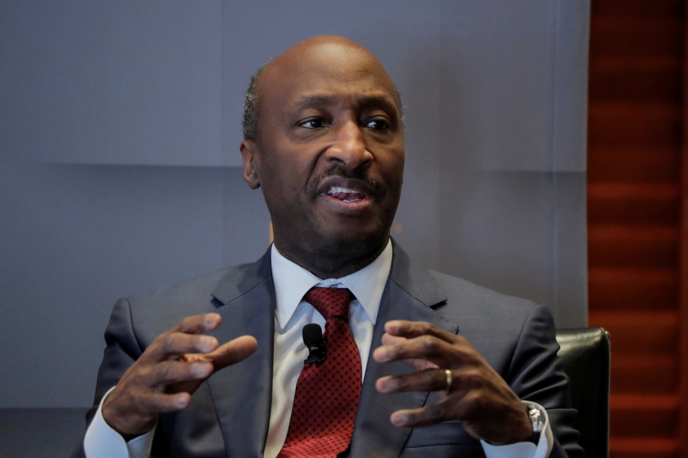 Ken Frazier, Chairman and CEO, Merck & Co., speaks during a meeting of the Economic Club of New York in New York City, U.S., October 3, 2018. REUTERS/Brendan McDermid/File Photo
