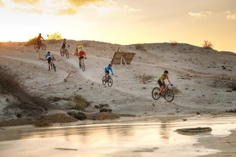 File photo of mountain bike riders on the Duhail MTB Trail