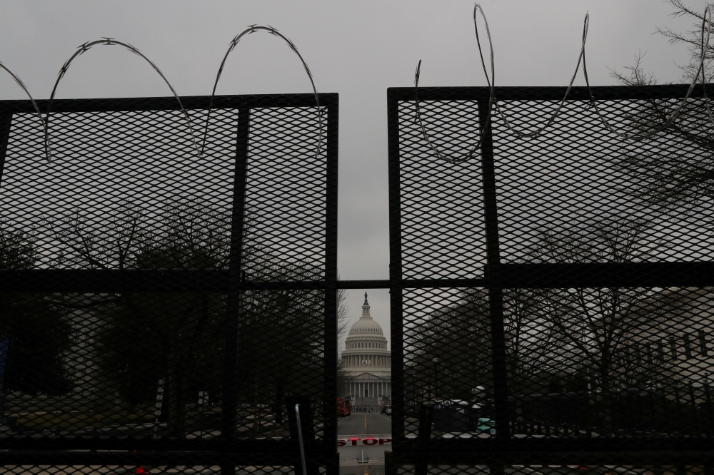 President Donald Trump over his role in the January 6 attack on the U.S. Capitol Building in Washington, U.S., February 11, 2021. REUTERS/Leah Millis