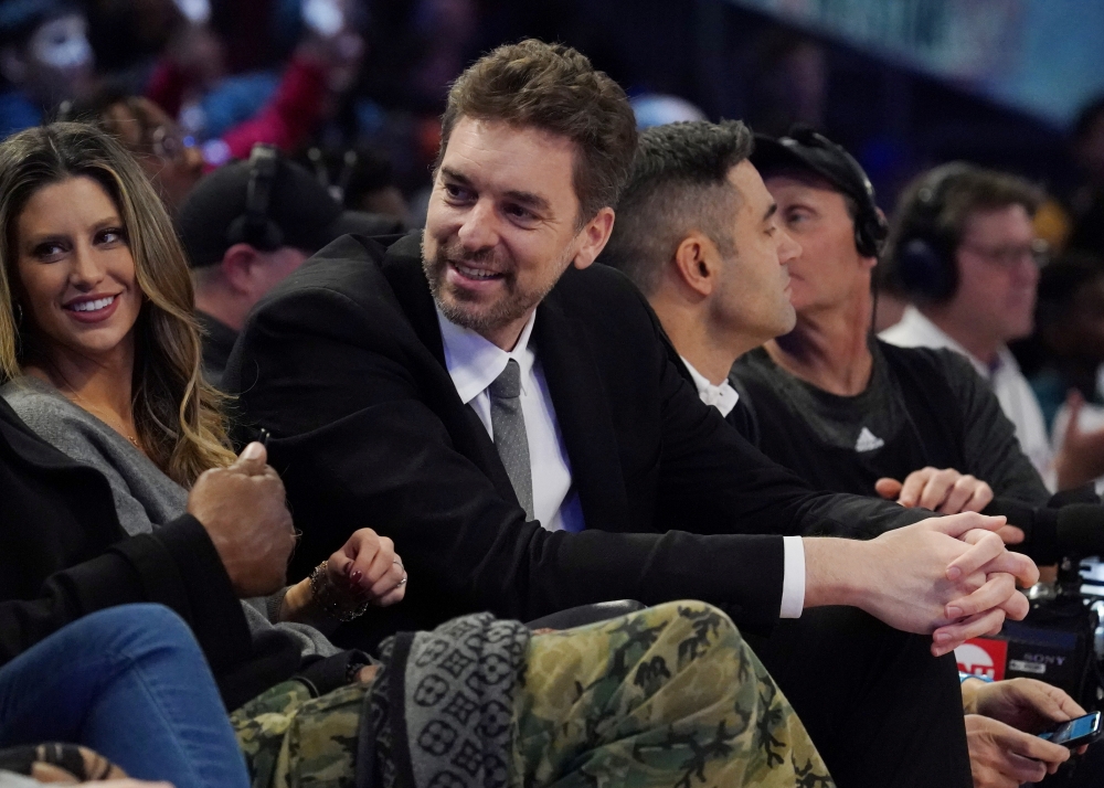 FILE PHOTO: Pau Gasol in attendance during the NBA Rising Stars basketball game at United Center.