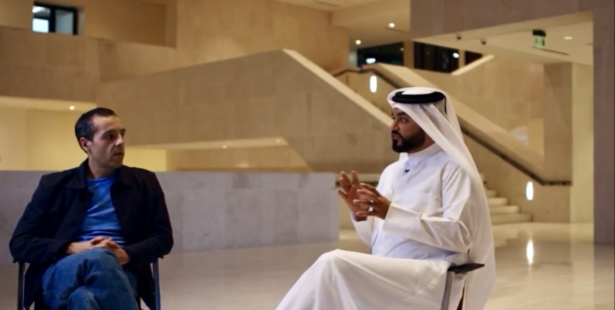 Fahad Ahmed Al Obaidly (right), Acting Head of Public Programs at Msheireb Cultural Forum (M7), and Anis Bengiuma, Design Director at The Creative Union.