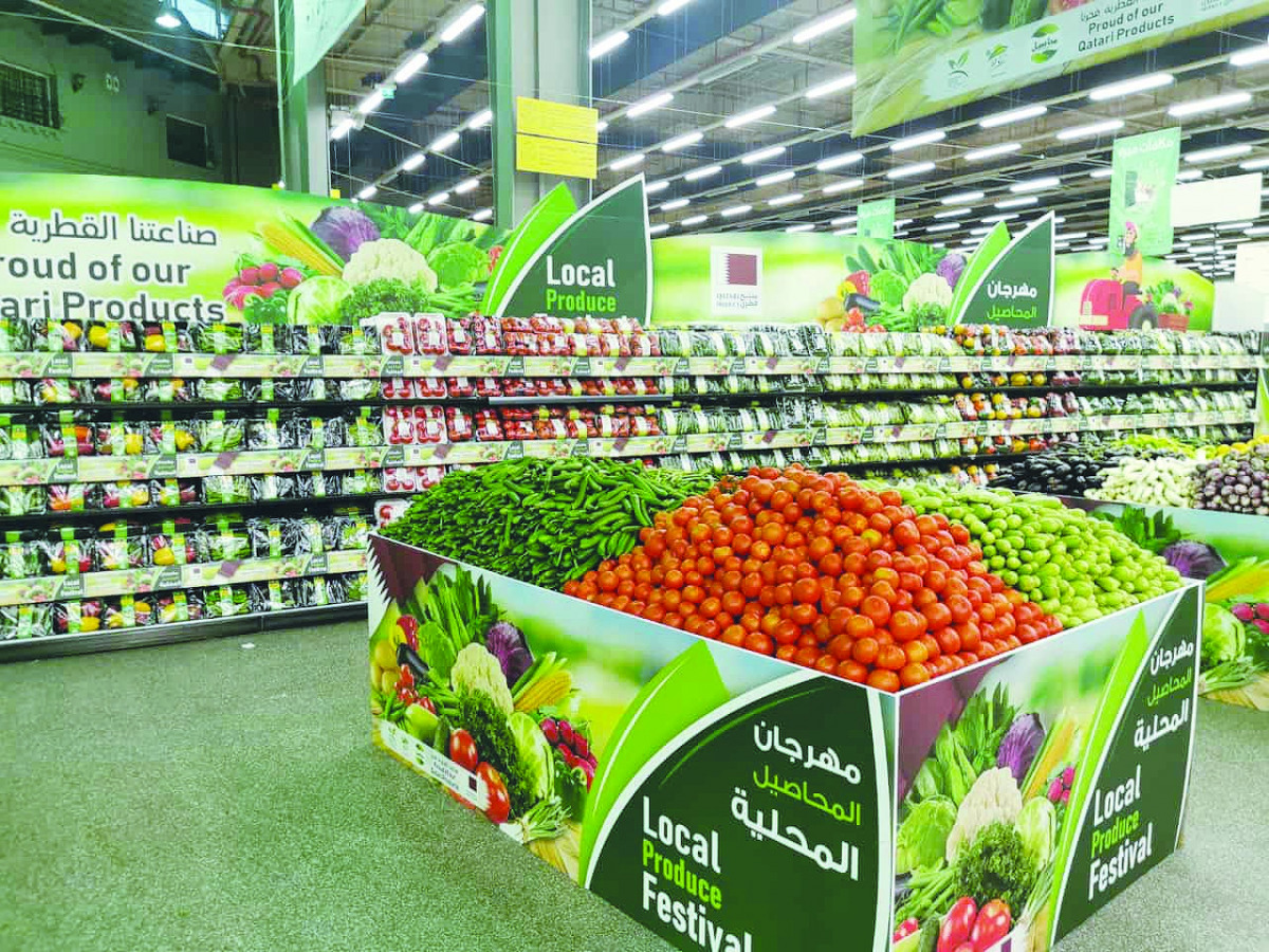 Vegetables are showcased at an Al Meera outlet under Local Produce Festival.