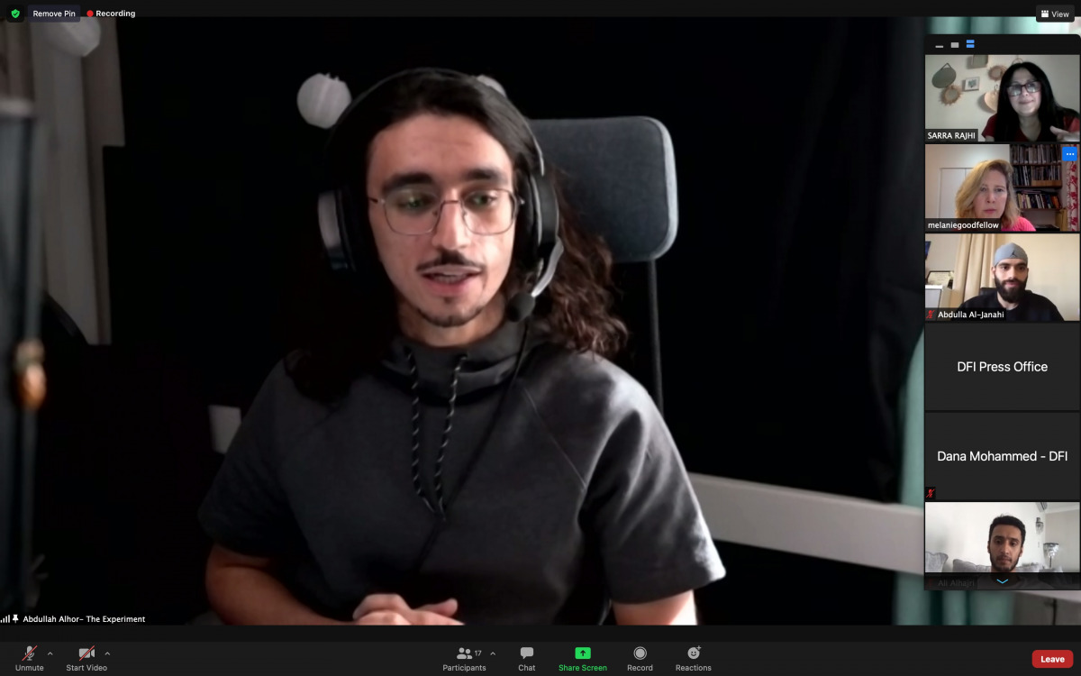 Qatari filmmaker Abdulla Alhor at Qumra 2021.