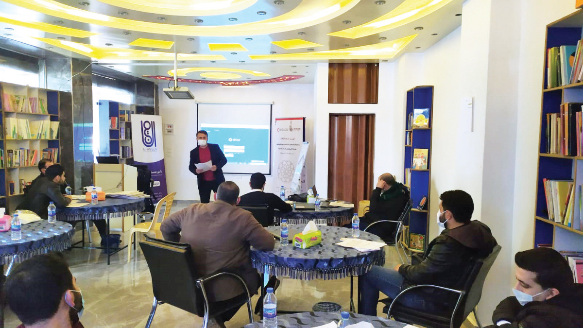 Participants during a training workshop held in northern Syria.