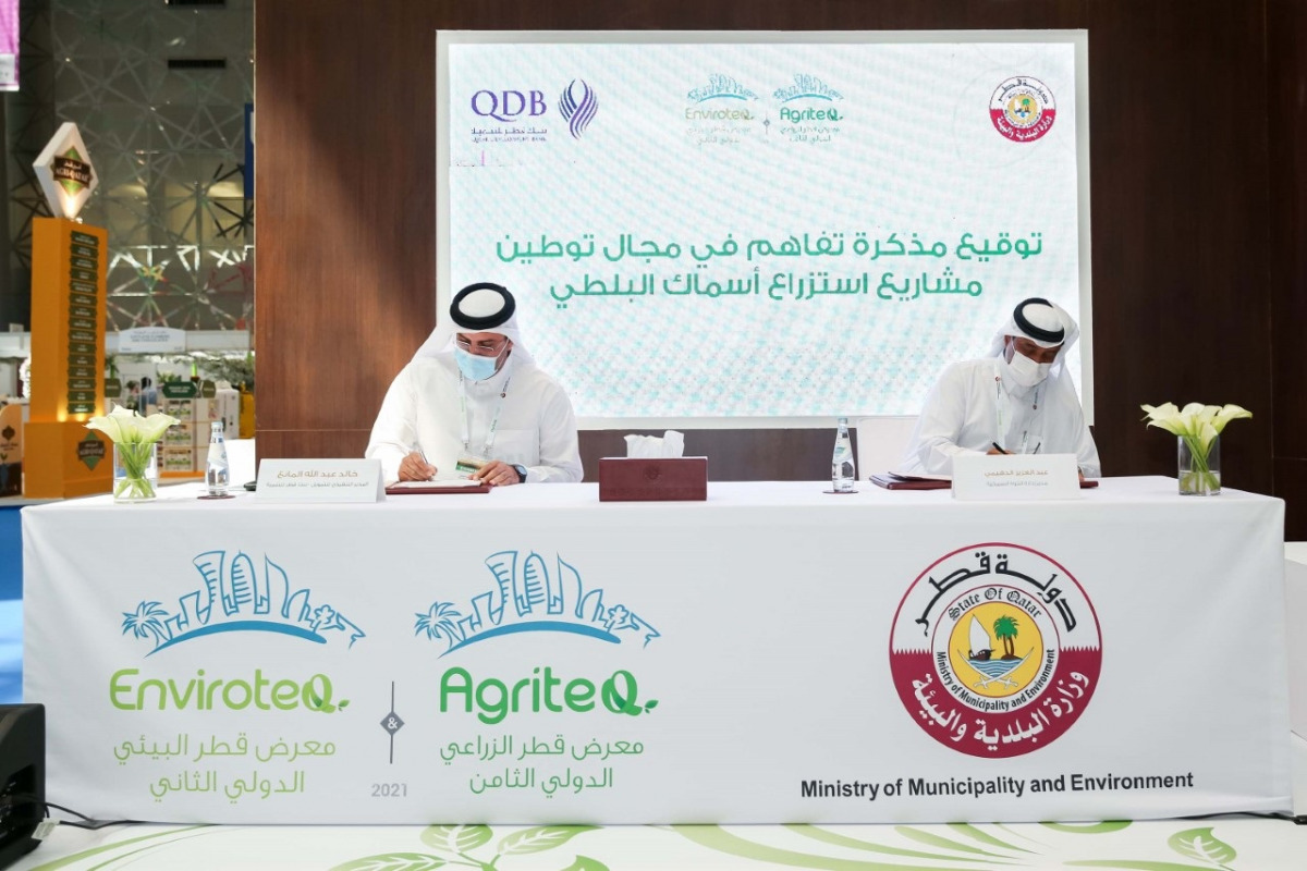 The Ministry of Municipality and Environment signed a memorandum of understanding with Qatar Development Bank (QDB) to launch an initiative to encourage the production of Tilapia