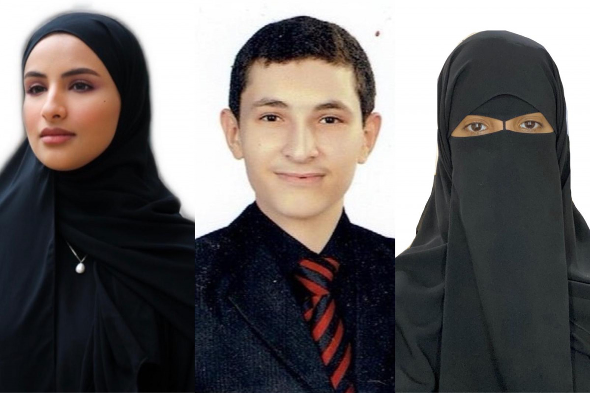 FROM LEFT: Al Dana Muhammad Al Sulaiti (College of Business and Economics), Omar Mahmoud (First year student, College of Pharmacy), and Ohoud Faraj Hamad Al Lafafi Al Marri, (First year student, College of Business and Economics).