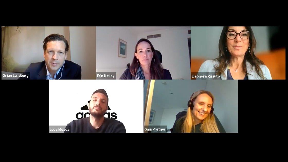 Speakers discussing the concept of a circular economy during
an online event.