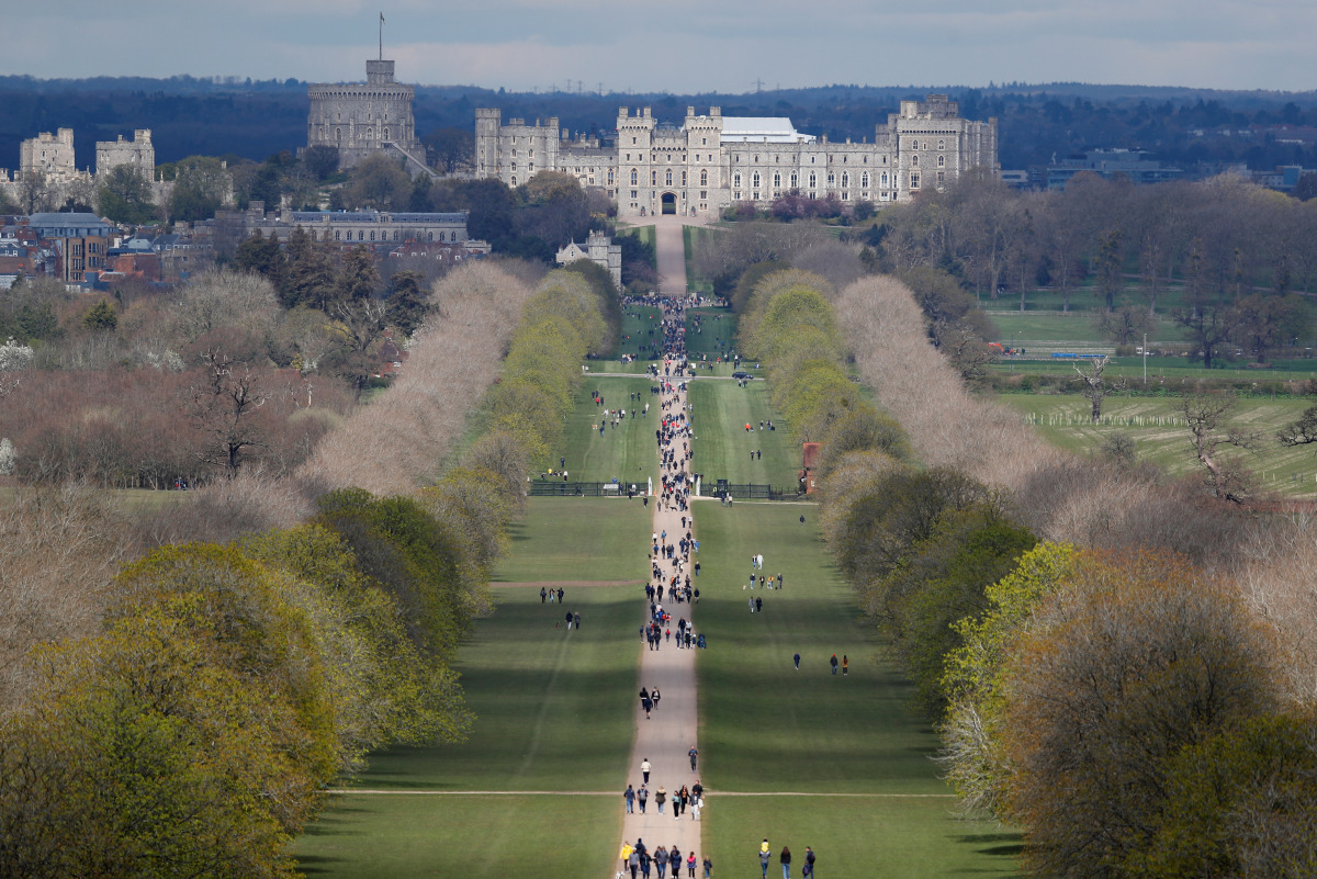 General view of Windsor Castle after Britain's Prince Philip, husband of Queen Elizabeth, died at the age of 99, in Windsor, near London, Britain, April 11, 2021. REUTERS/Peter Nicholls
