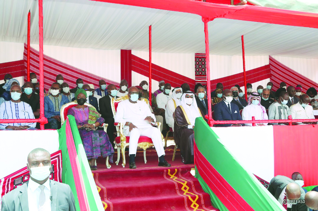 Minister of State H E Sheikh Hamad bin Nasser bin Jassim Al Thani, during inauguration of a functional radiotherapy centre in the city of Ouagadougou.