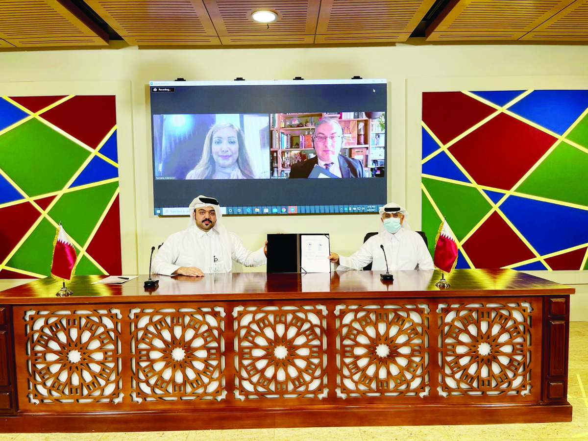 A virtual ceremony held to announce the partnership.  