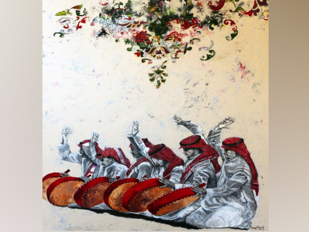 One of the paintings by Kuwaiti artist May Al Saad on show at the just-launched virtual exhibition “Voice of Colour” which can be viewed on Katara website.