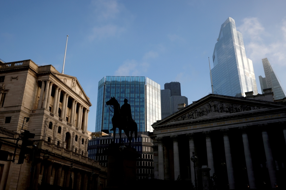 The Bank of England and the City of London financial district in London, Britain, November 5, 2020. Reuters/John Sibley/File Photo
