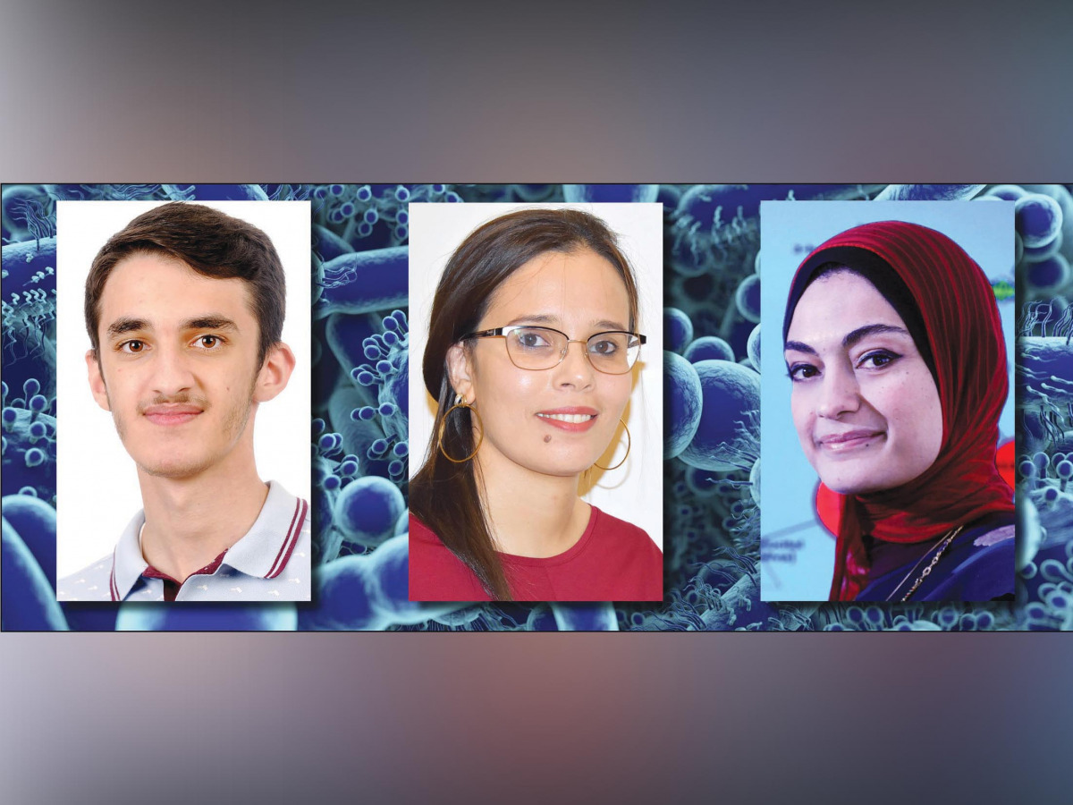 From left: Ibrahim Laswi, Dr. Ghizlane Bendriss and Dr. Noha Yousri