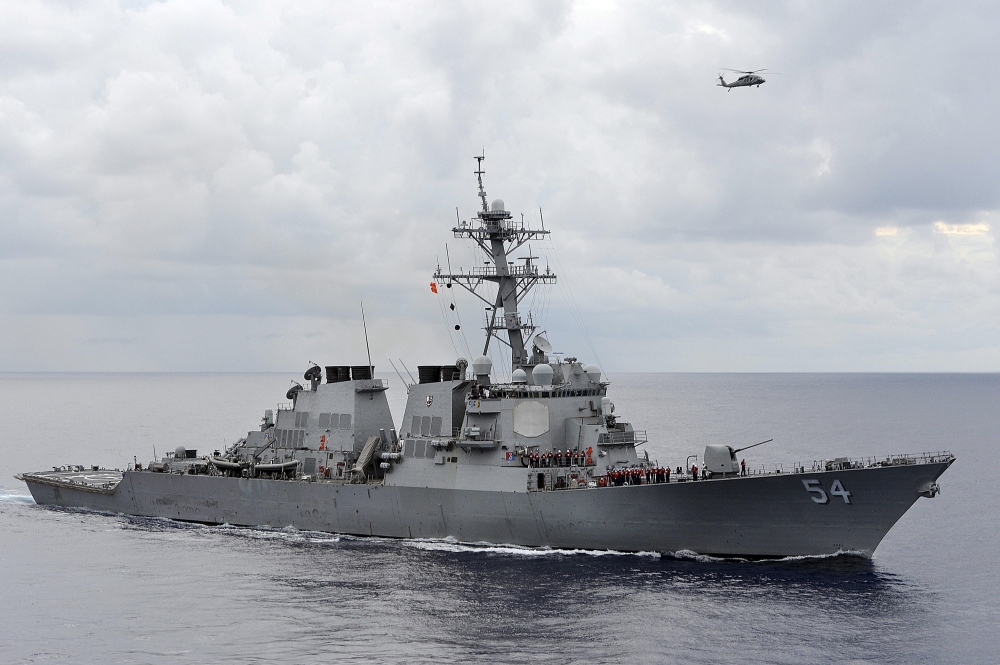 File photo: The US Navy guided-missile destroyer USS Curtis Wilbur patrols in the Philippine Sea in this August 15, 2013 file photo. Reuters/US Navy/Mass Communication Specialist 3rd Class Declan Barnes/Handout via Reuters/Files 