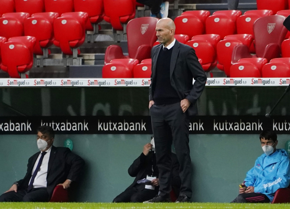Real Madrid coach Zinedine Zidane REUTERS/Vincent West