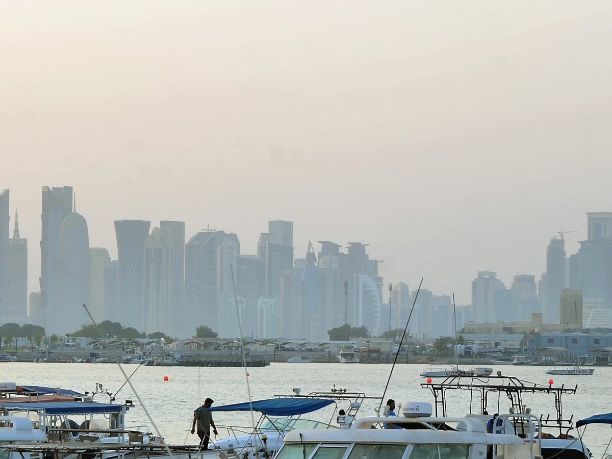 Doha skyline yesterday evening, May 24, 2021. Pic: Abdul Basit / The Peninsula 