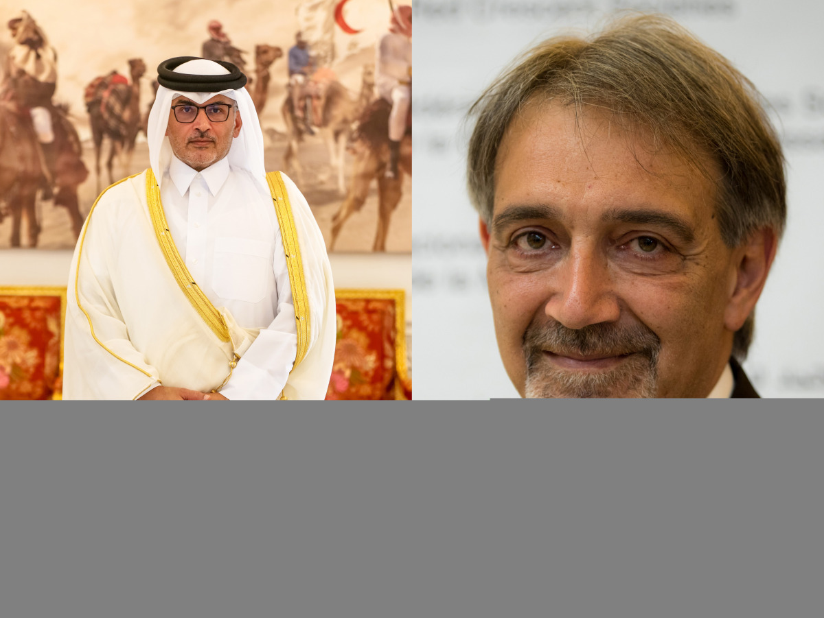 Sheikh Abdullah bin Thamer Al Thani (left) and Francesco Rocca