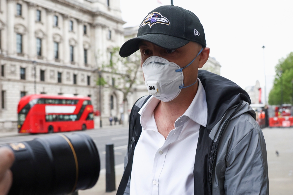 Dominic Cummings, former special advisor for Britain's Prime Minister Boris Johnson, arrives at the Portcullis House, in London, Britain, May 26, 2021. REUTERS/Henry Nicholls