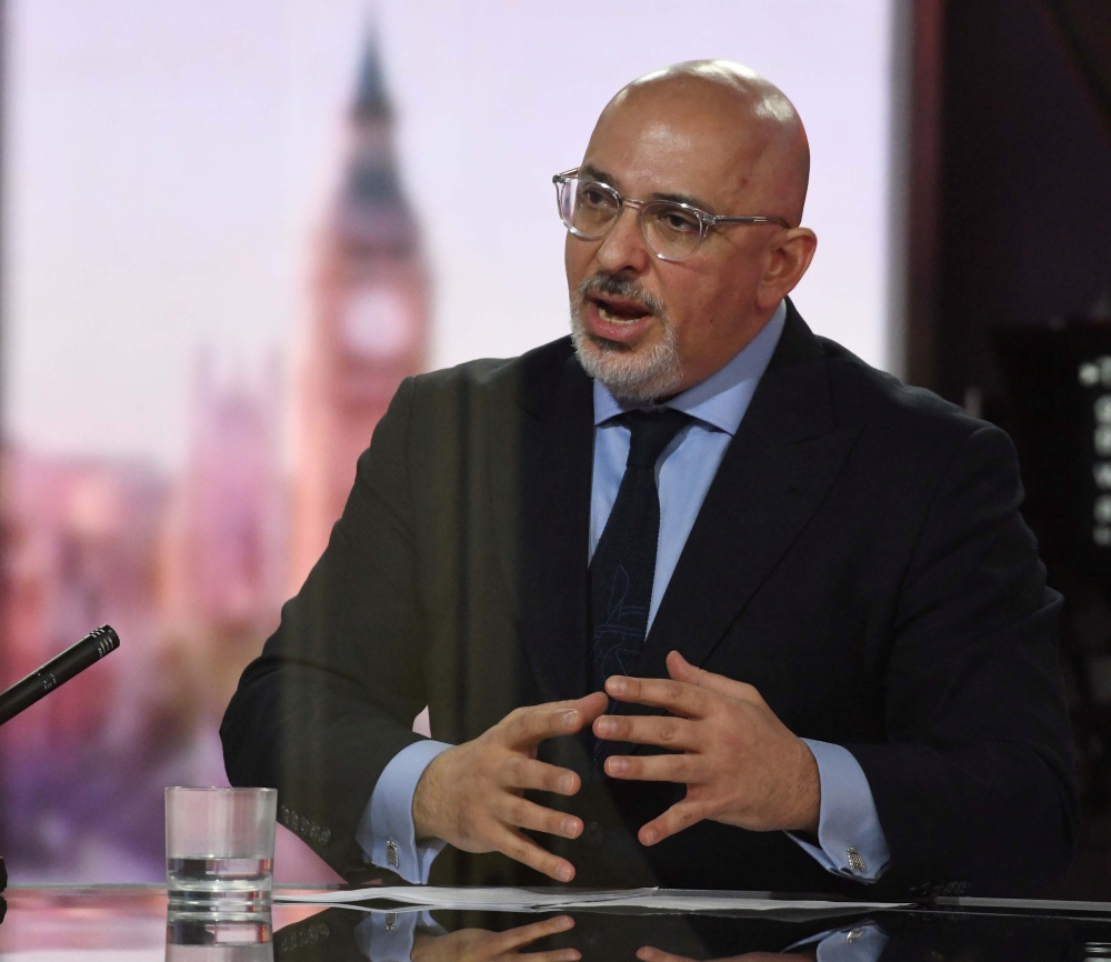 Britain's COVID-19 Vaccine Deployment Minister Nadhim Zahawi appears on BBC TV's The Andrew Marr Show in London, Britain May 30, 2021. Jeff Overs/BBC/Handout via Reuters