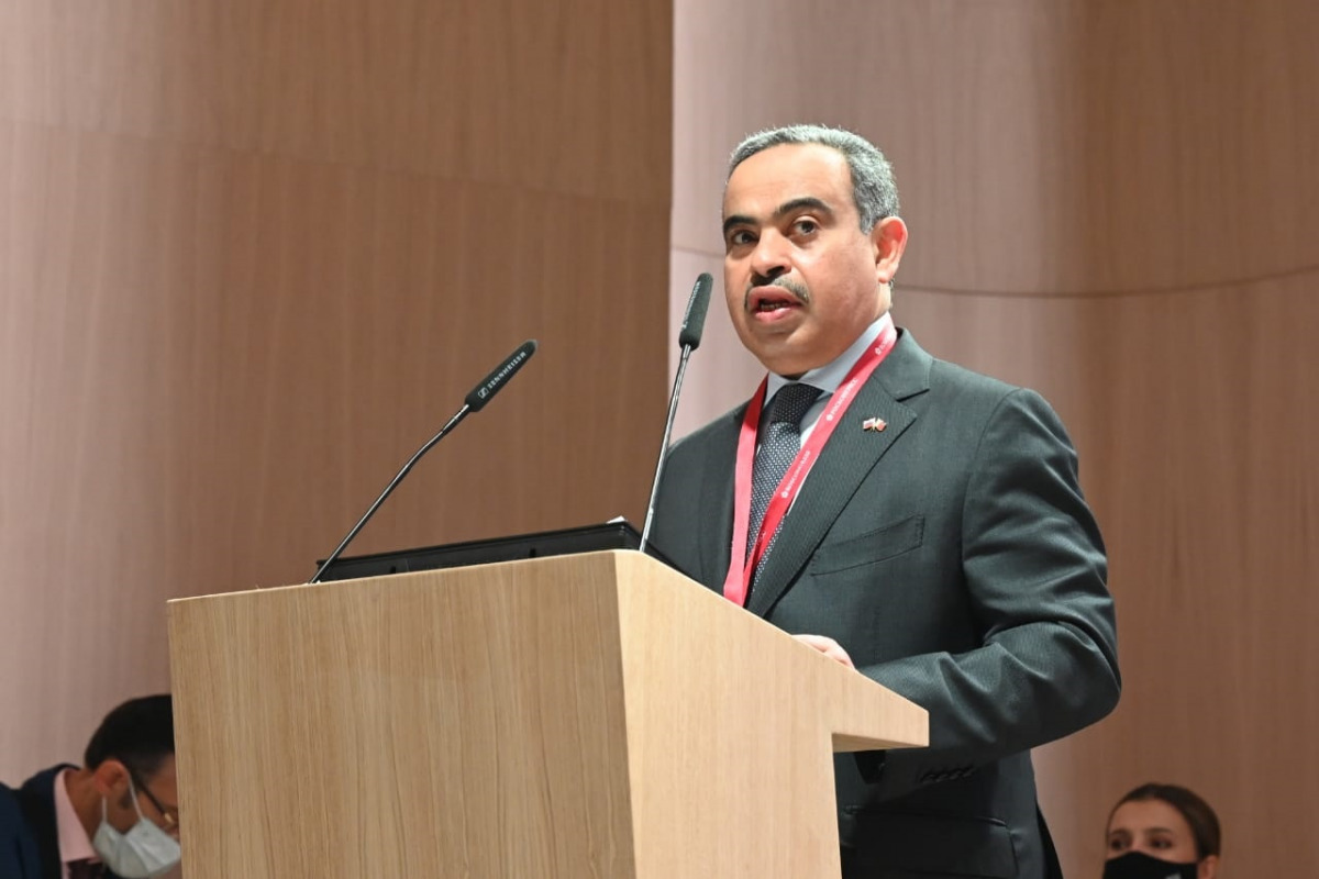 Minister of Commerce & Industry and Acting Minister of Finance, H E Ali bin Ahmed Al Kuwari addressing the Qatari-Russian Business Dialogue, yesterday.
