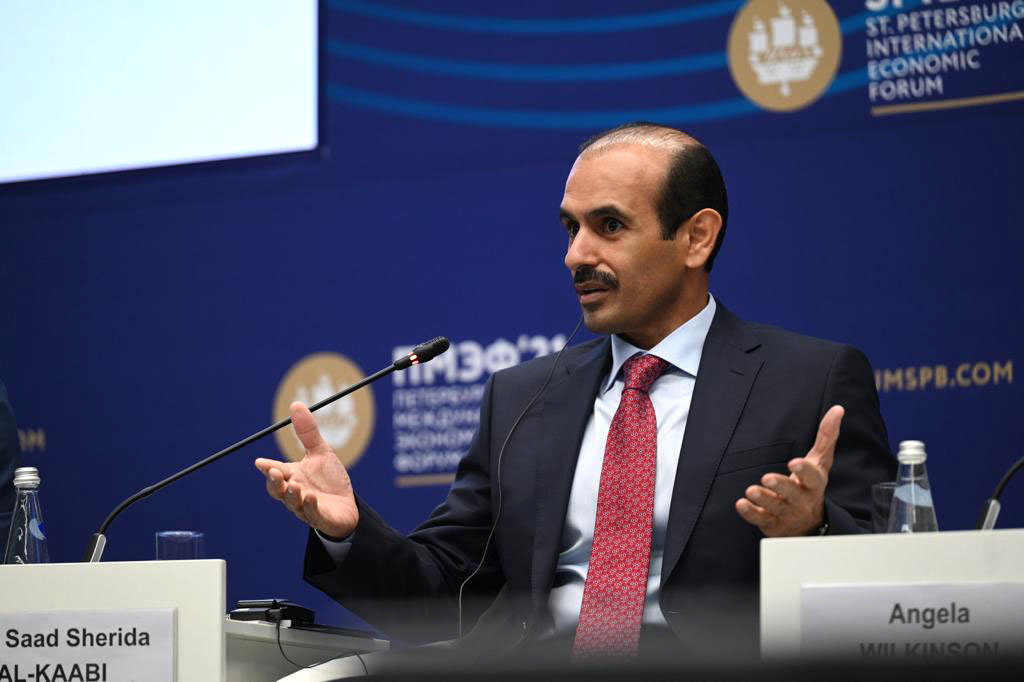 H E Saad Sherida Al Kaabi, Minister of State for Energy Affairs, the President and CEO of Qatar Petroleum, speaking during a session at the ongoing St. Petersburg International Economic Forum.