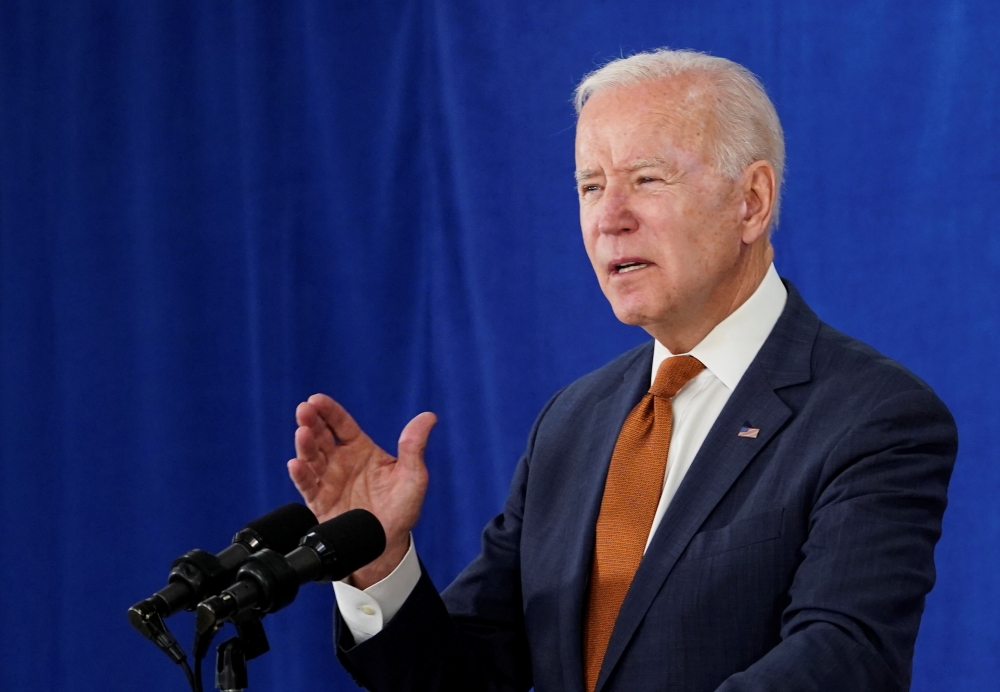 U.S. President Joe Biden delivers remarks on the May jobs report after U.S. employers boosted hiring amid the easing coronavirus disease (COVID-19) pandemic, at the Rehoboth Beach Convention Center in Rehoboth Beach, Delaware, U.S., June 4, 2021. REUTERS/