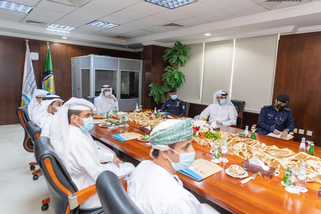 Undersecretary of the Ministry of Interior and Commander of Lekhwiya Force H E Major General Abdulaziz bin Faisal Al Thani visits GCC-Criminal Information Center to Combat Drugs, in Doha.