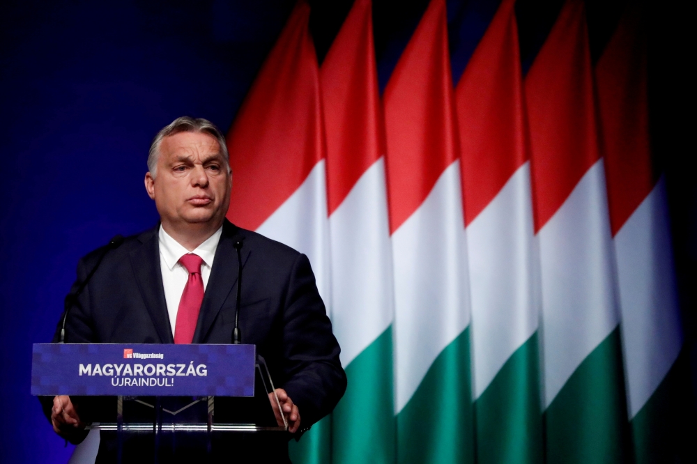 Hungarian Prime Minister Viktor Orban addresses a business conference in Budapest, Hungary, June 9, 2021. Reuters/Bernadett Szabo/File Photo/File Photo