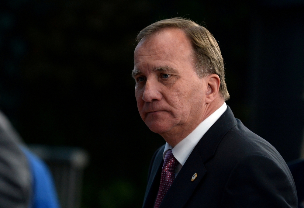 Swedish Prime Minister Stefan Lofven leaves a meeting at the EU summit, in Brussels, Belgium, July 21, 2020. Reuters/Johanna Geron/Pool/File Photo