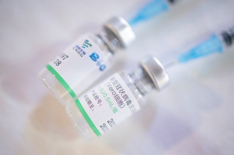 FILE PHOTO: Doses of the Chinese Sinopharm vaccine against the coronavirus disease (COVID-19). REUTERS/Marko Djurica/File Photo
