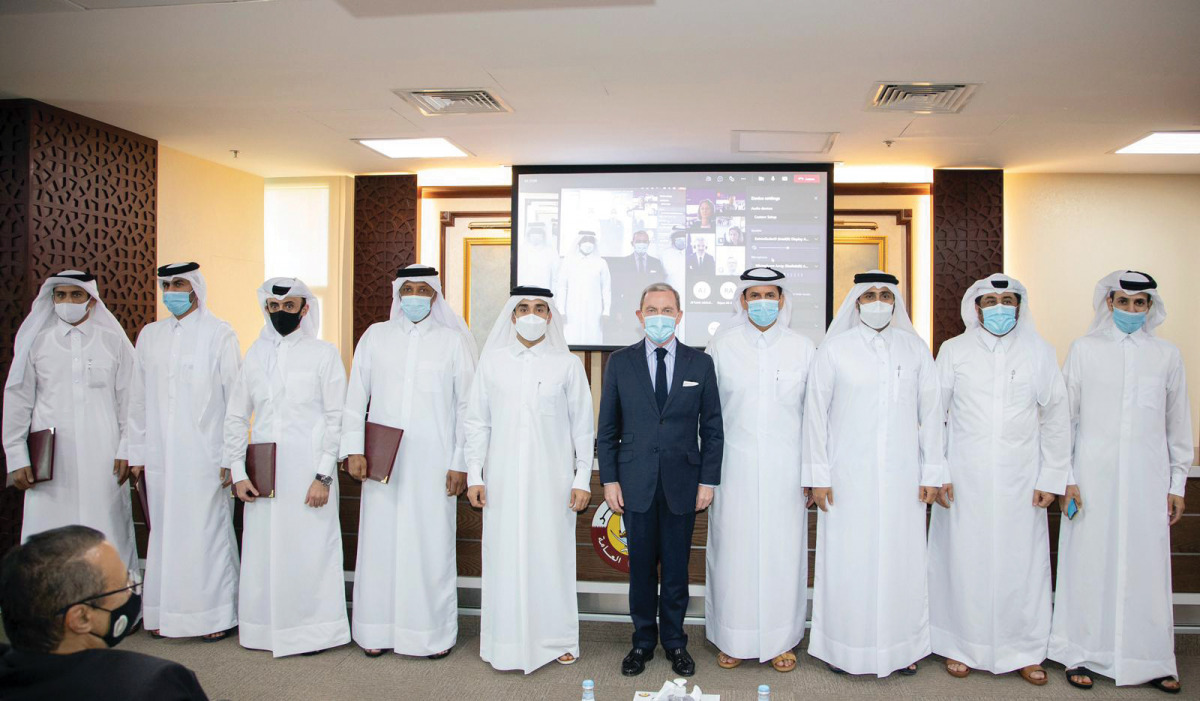 A view of graduation ceremony for a number of deputy public prosecutors from a training course on major sports events.  