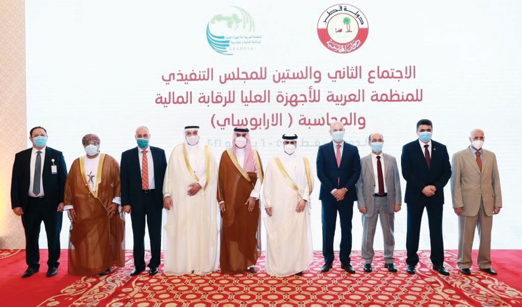 Participants at 62nd meeting of the Executive Council of the Arab Organization of Supreme Audit Institutions.