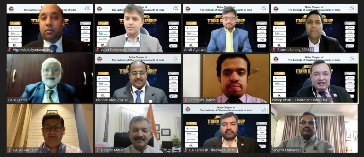 Dignitaries during the online event held to celerbate Chartered Accountants Day.