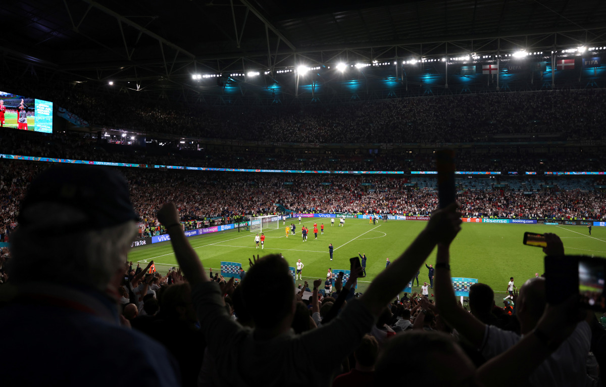 Soccer Football - Euro 2020 - Wembley Stadium, London, Britain - July 7, 2021Pool via REUTERS/Catherine Ivill 
