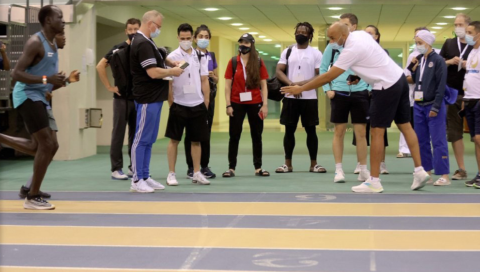 Athletes of the Refugee Olympic started their training camp at Aspire Zone yesterday. 