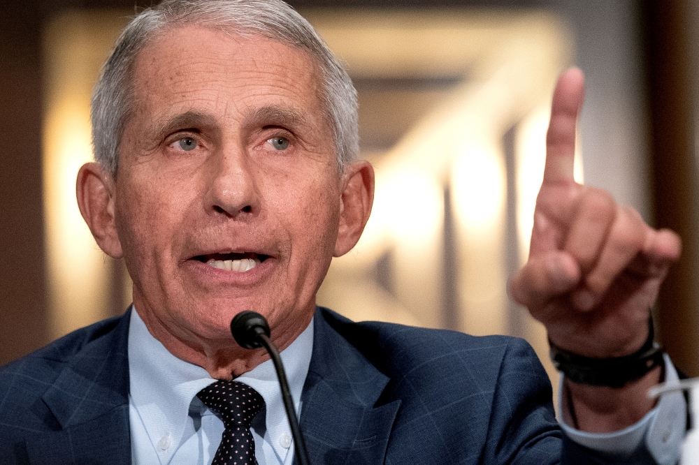 File photo: Dr Anthony Fauci, director of the National Institute of Allergy and Infectious Diseases, speaks during a Senate Health, Education, Labor, and Pensions Committee hearing at the Dirksen Senate Office Building in Washington, D.C., U.S., July 20, 