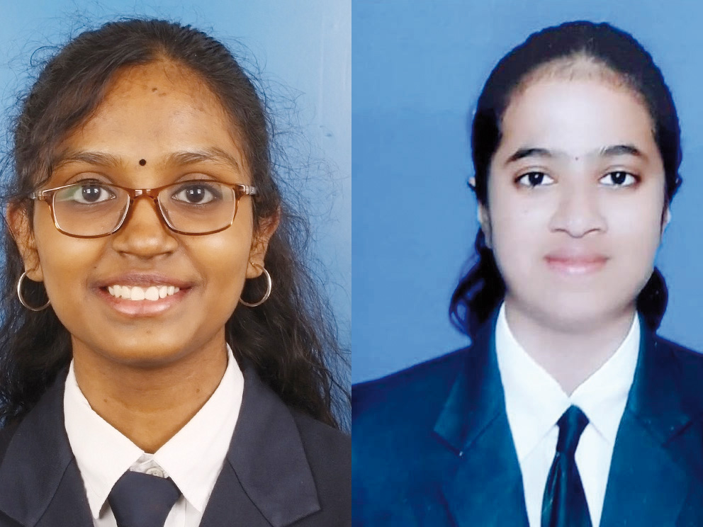 Theertha Aravind (left) and Goutami Gireesh Varma