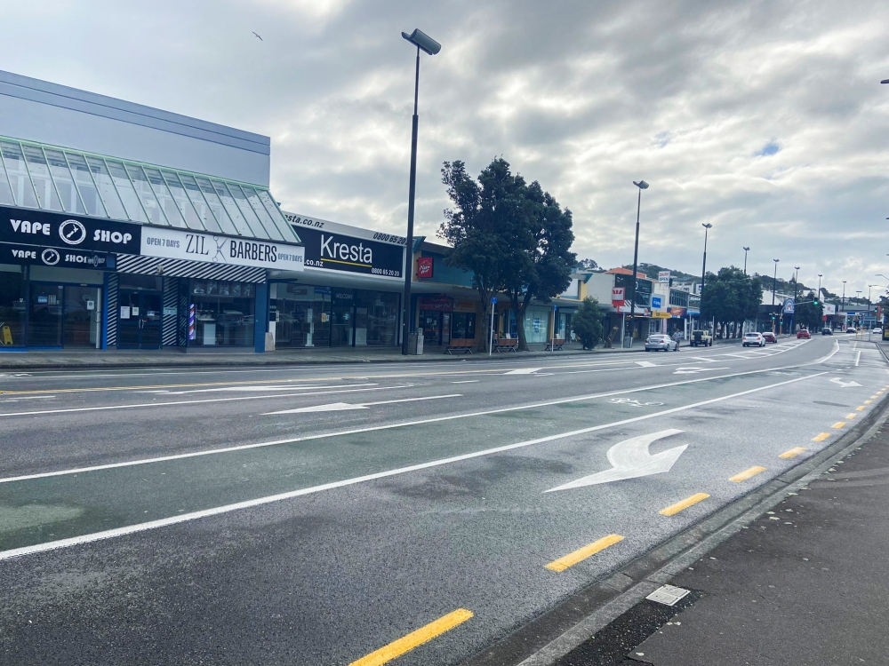 An empty street is seen as a lockdown to curb the spread of cases of coronavirus disease (COVID-19) remains in place in Wellington, New Zealand, August 20, 2021. Reuters/Praveen Menon