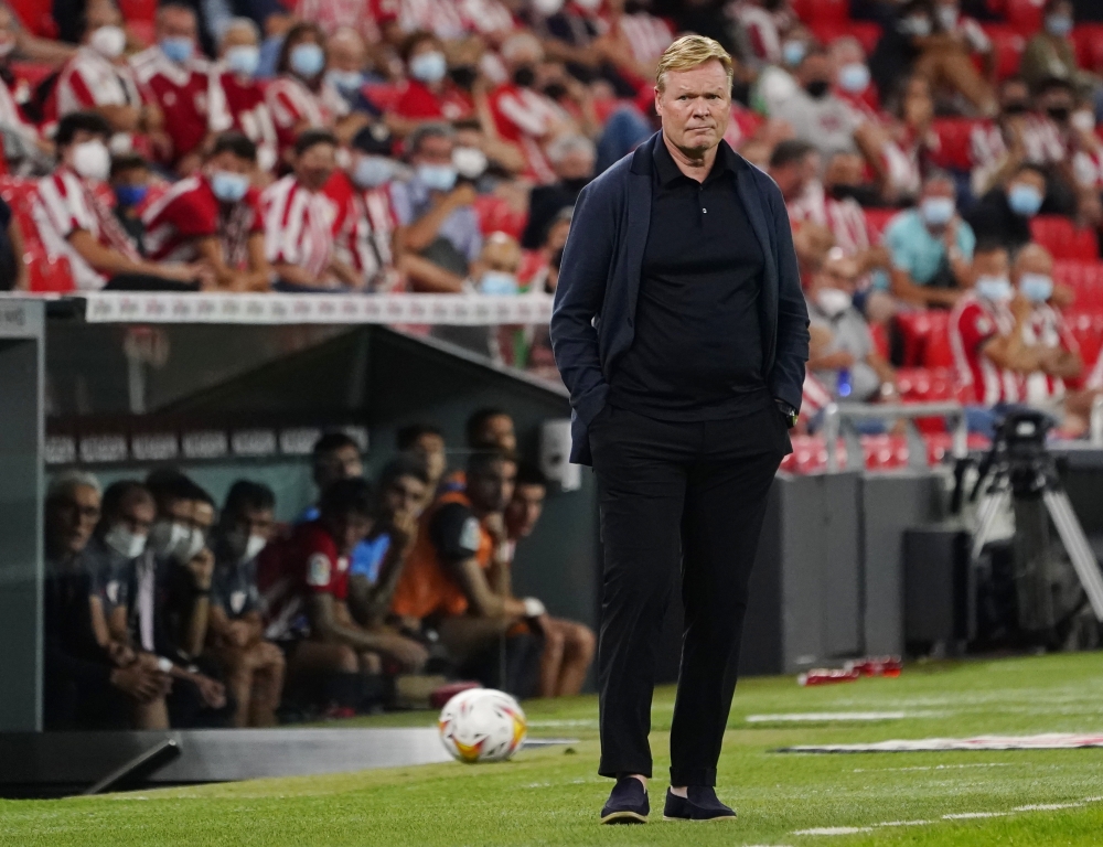 August 21, 2021 FC Barcelona coach Ronald Koeman during the match REUTERS/Vincent West