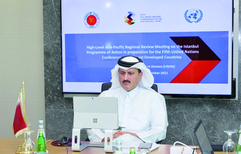 Undersecretary of the Ministry of Commerce and Industry (MoCI) H E Sultan bin Rashid Al Khater during the session. 