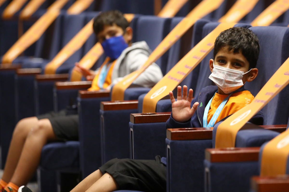 Children attending a session at Ajyal Film Festival 2020. Young people aged 8-25 are invited to participate in the reputed Ajyal Jury programme that annually welcomes over 500 jurors from over 50 nationalities.