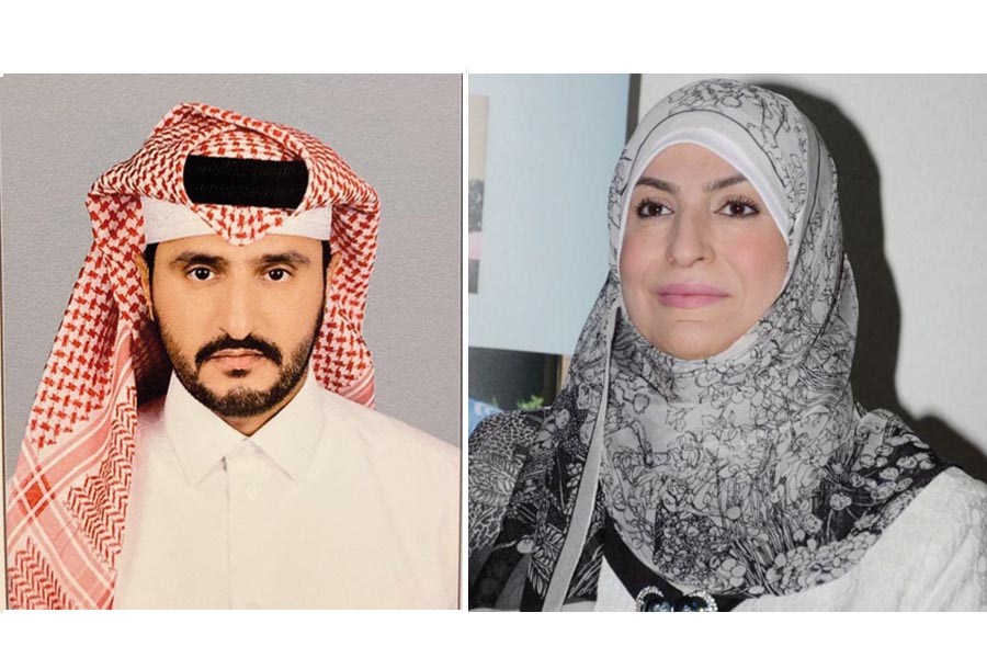 Mubarak Mohammed Al Safran (left) and Iman Ereiqat