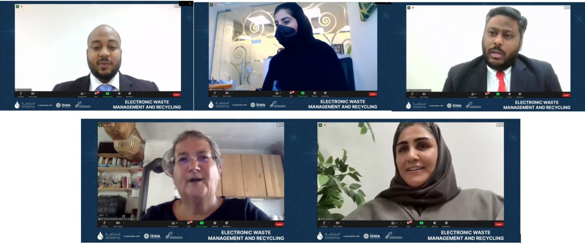 Speakers during the e-waste webinar organised by Istidama.